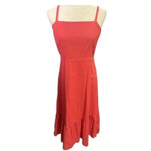 GAP WOMEN'S CORAL MAXI DRESS Smocked Cottagecore  Spaghetti Strap Size 8 NWT